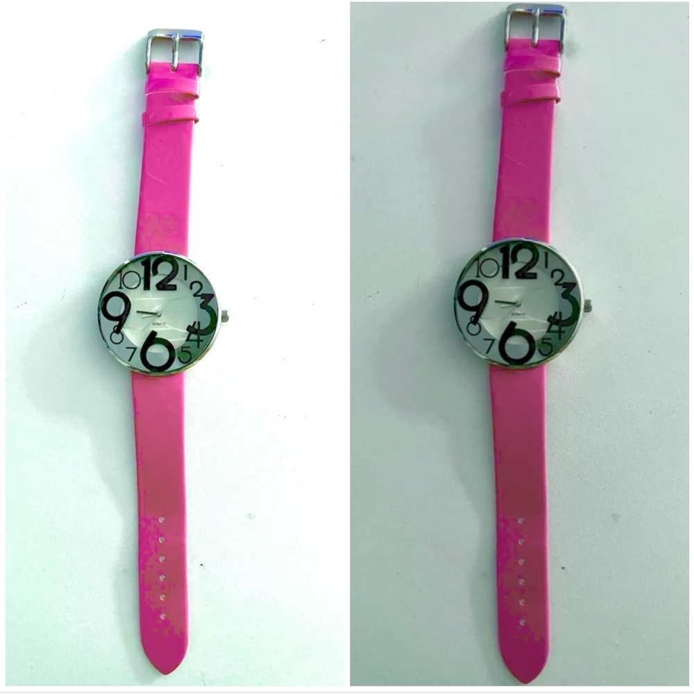 🆕🎁 Hot Pink Pop-Art Statement Oversized Number Watch – Treasure Hunt Gift - Picture 11 of 12